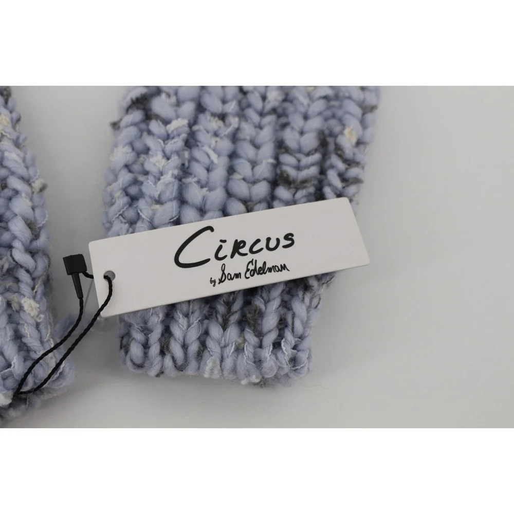 Circus by Sam Edelman Womens Light Blue Knit Fingerless Gloves Mittens One Size